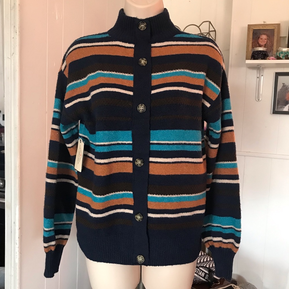 St John’s Bay Blue Multi Stripe Sweatshirt